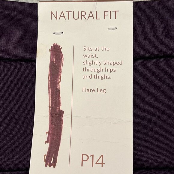 Coldwater Creek Natural Fit Flare Leg Plum Stretch Knit Pants ~ Women's Size 14P - Picture 5 of 8